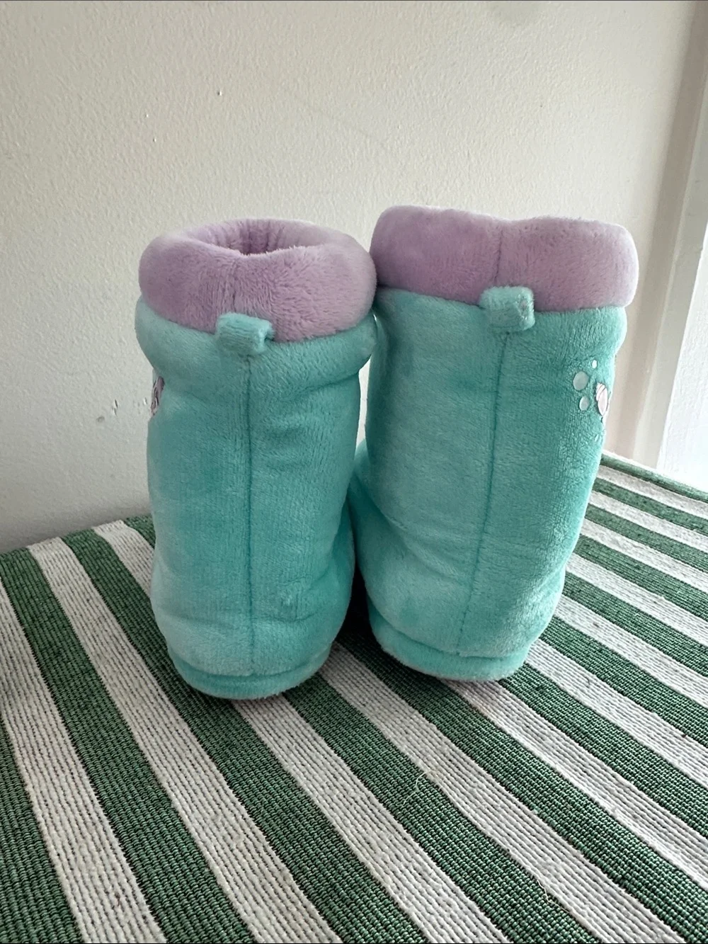 Disney Aqua & Lavender Ariel Plush Slipper Boots for Kids